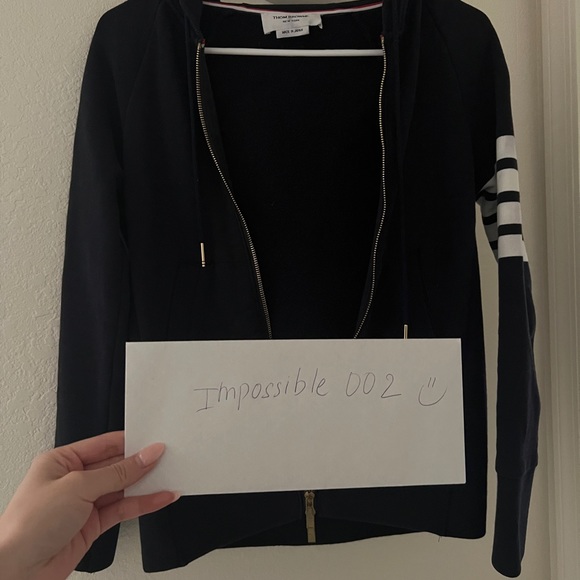 Thom Brown 4-Bar loopback cotton zip-up Hoodie - Picture 7 of 7